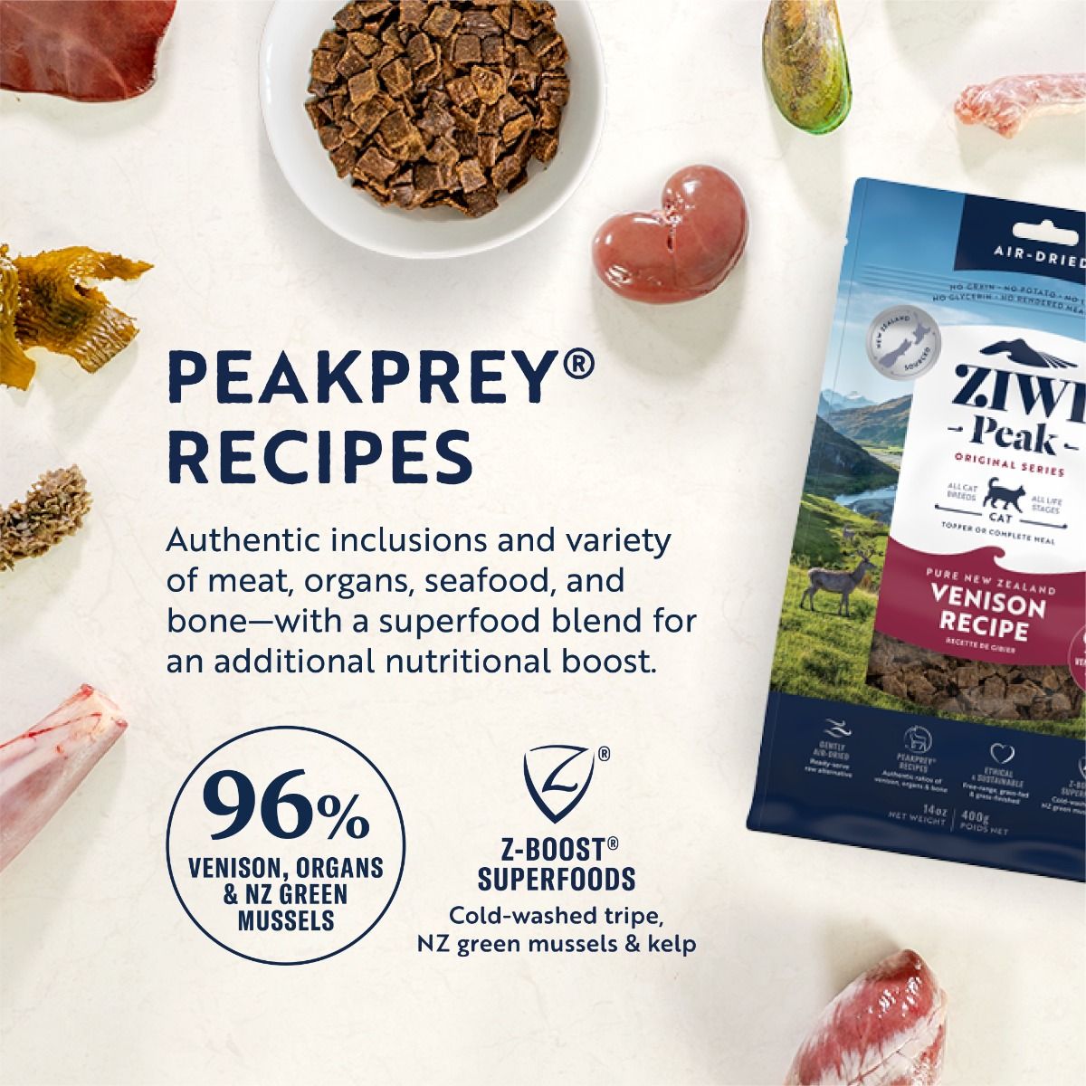 ZIWI Peak Air-Dried Venison Recipe - Dry Cat Food