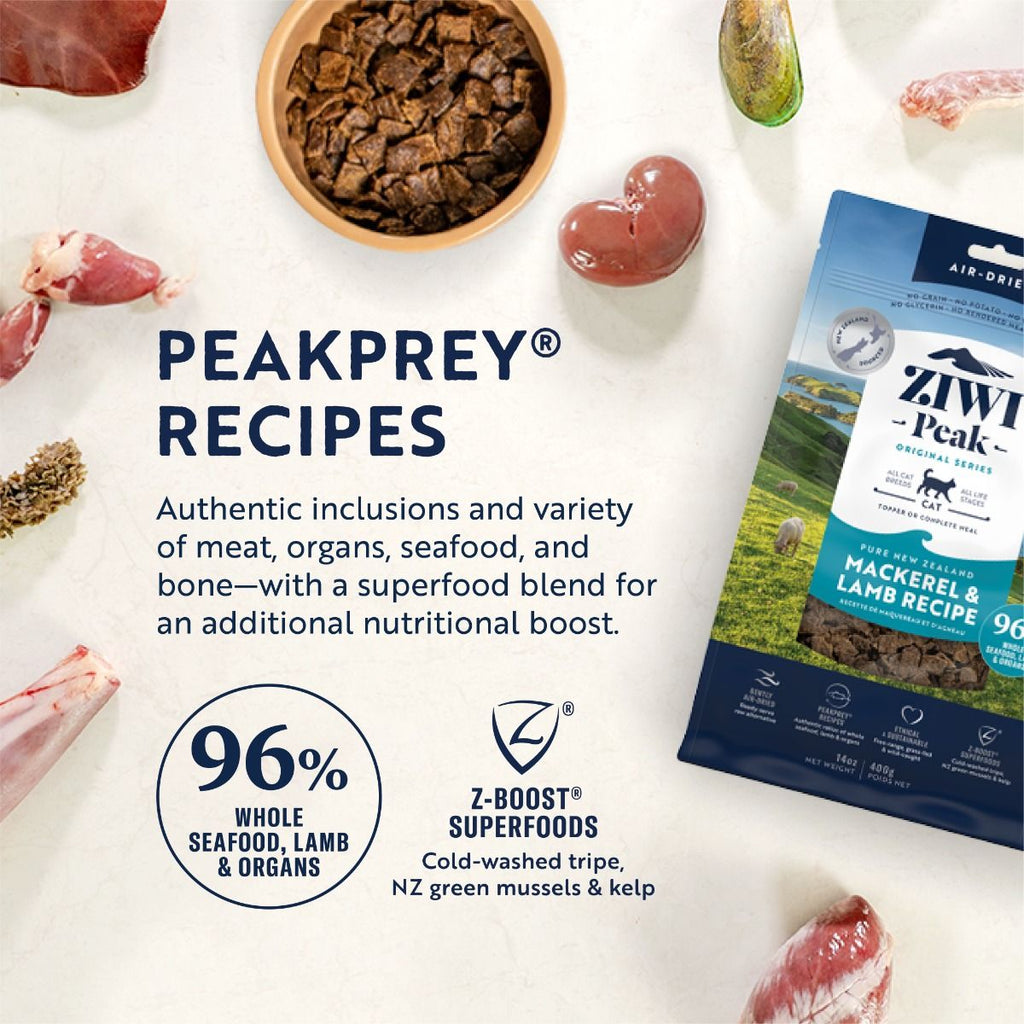 ZIWI Peak Air-Dried Mackerel & Lamb Recipe - Dry Cat Food