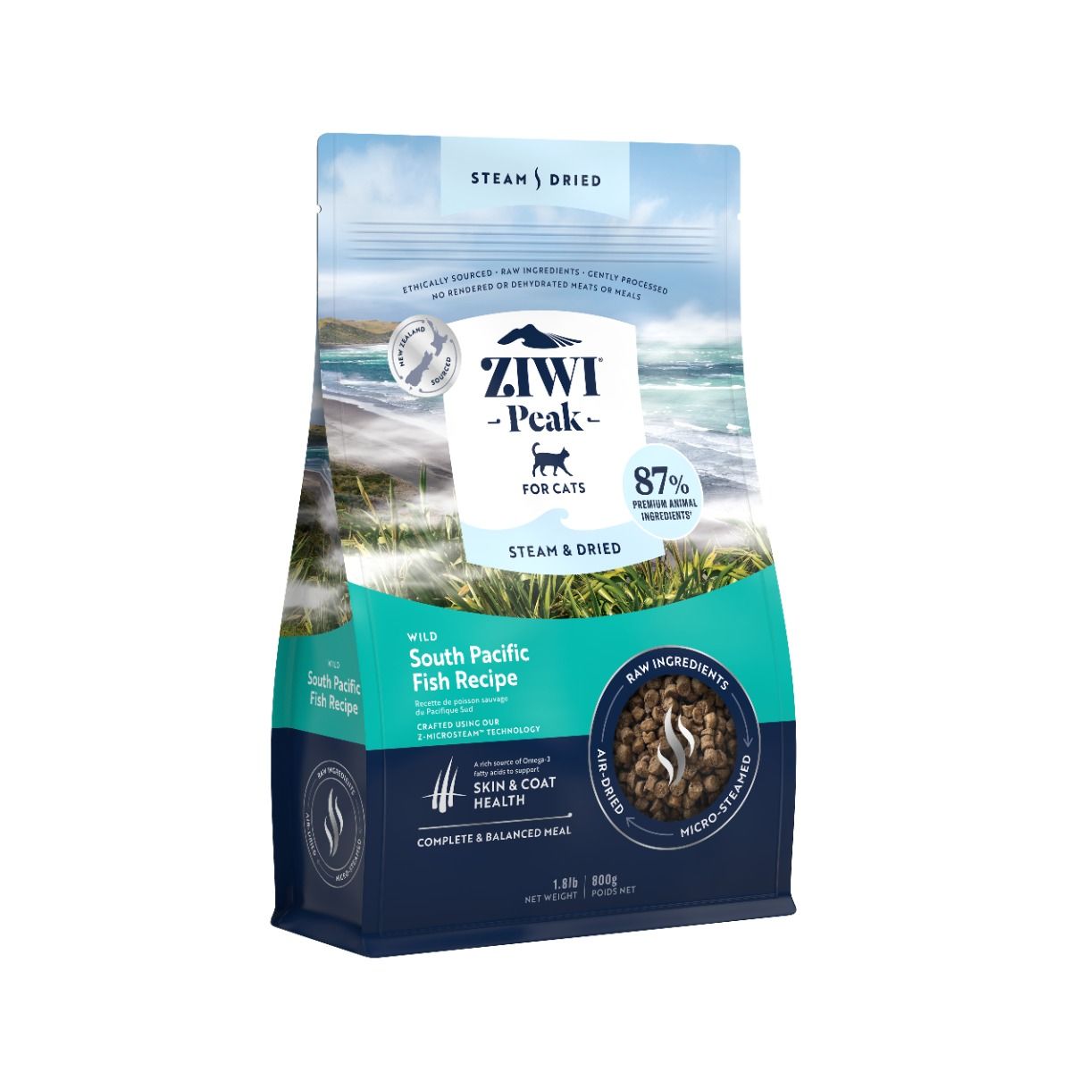 ZIWI Peak - Steam & Dried Wild South Pacific Fish Recipe - Dry Cat Food